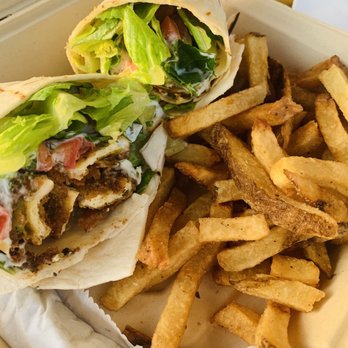 The Owlery Restaurant - Vegan fried chicken tender wrap - Vegan Near Me - Bloomington, Indiana