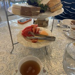 Delicious fruit and tea sandwiches that are not bite-sized!