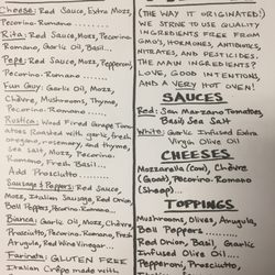 Mandala Pizza - Current Menu