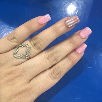 Zen Nails - Holographic with glitter dip. - Waxing Near Me - Castle Hills, Texas