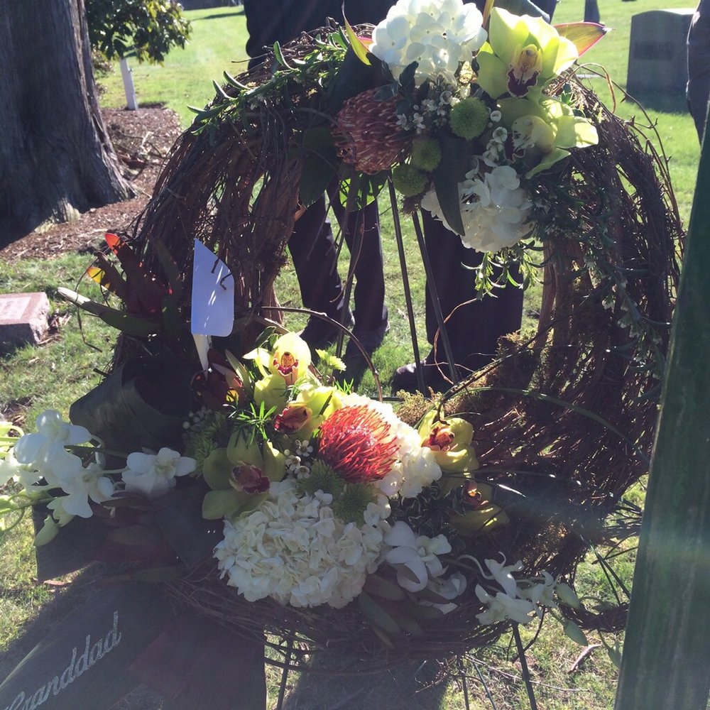 A custom arrangement for my Grandfather's funeral. A custom arrangement for my Grandfather's funeral.