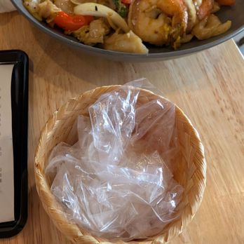 Chiim Thai - Inside the container for sticky rice (already ate the rice) - Thai Near Me - Oceanside, California