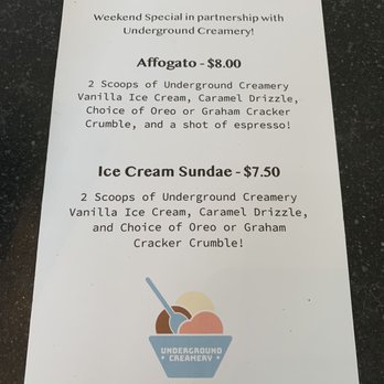 Tenfold Coffee - 6/5/21-6/6/21 collab with Underground Creamery - Coffee & Tea Near Me - Houston, Texas Tenfold Coffee - 6/5/21-6/6/21 collab with Underground Creamery - Coffee & Tea Near Me - Houston, Texas