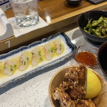 Heian - M Madai 4pcs. It's the speciality one. Chicken Karaage (3 Pieces) - Sushi Bars Near Me - McKinney, Texas Heian - M Madai 4pcs. It's the speciality one. Chicken Karaage (3 Pieces) - Sushi Bars Near Me - McKinney, Texas