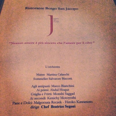 Menu photo 4 Borgo San Jacopo Florence, FI Menu photo 4 Borgo San Jacopo Florence, FI