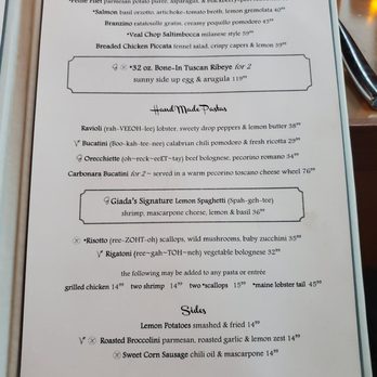 GIADA - Main menu page 2 - Italian Near Me - Las Vegas, Nevada