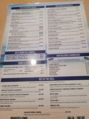Menu photo 2 Beach Diner Ponte Vedra Beach, FL
