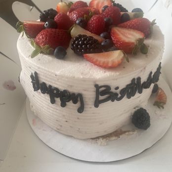 A Forgetful Baker - Vanilla base with strawberry flavored cream (I chose the whip cream option) - Desserts Near Me - Eden Prairie, Minnesota