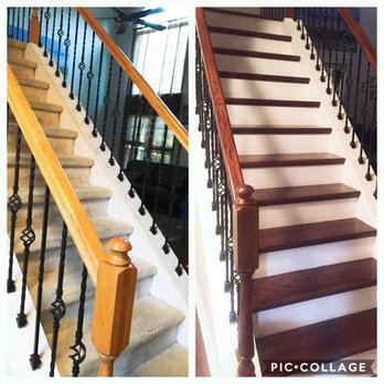 Trinity One Flooring - the before and after of a staircase - Building Supplies Near Me - Duluth, Georgia Trinity One Flooring - the before and after of a staircase - Building Supplies Near Me - Duluth, Georgia