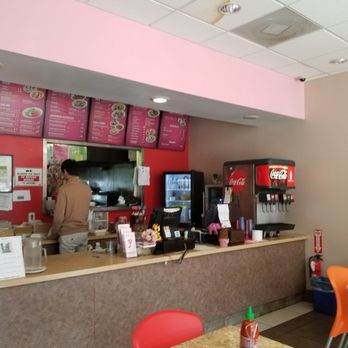Pink Elephant - Inside - menu, self-serve drinks; sriracha and chutney/relish at the tables as well (not pictured) - Japanese Near Me - Canoga Park, California Pink Elephant - Inside - menu, self-serve drinks; sriracha and chutney/relish at the tables as well (not pictured) - Japanese Near Me - Canoga Park, California