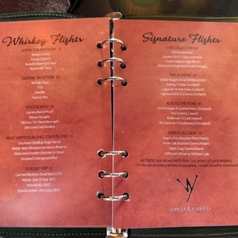 Whiskey Yard - Whiskey flight menu - Piano Bars Near Me - Liberty Township, Ohio Whiskey Yard - Whiskey flight menu - Piano Bars Near Me - Liberty Township, Ohio