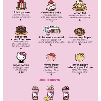 Hello Kitty Cafe - Bow room cocktail menu - Cafes Near Me - Irvine, California Hello Kitty Cafe - Bow room cocktail menu - Cafes Near Me - Irvine, California