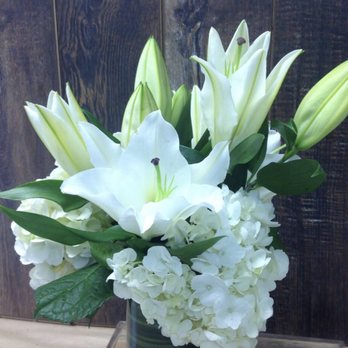 Flower Petal Boutique - Full of Lillies and Hydrangeas. This is the standard size for their " Sincere Thoughts" bouquet. - Florists Near Me - Las Vegas, Nevada Flower Petal Boutique - Full of Lillies and Hydrangeas. This is the standard size for their " Sincere Thoughts" bouquet. - Florists Near Me - Las Vegas, Nevada
