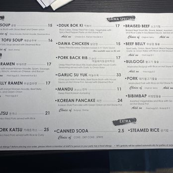 Dawa Kitchen - Menu - Korean Near Me - Garden grove, California
