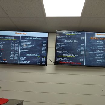 Toasted - menus on the wall of a restaurant - Breakfast & Brunch Near Me - Richmond, Indiana
