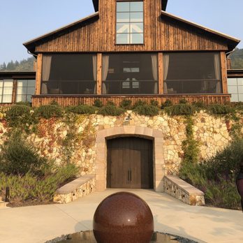 Davis Estates - Tasting room from below - Wineries Near Me - Calistoga, California