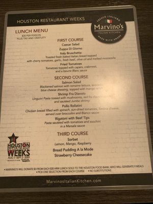 Menu photo 4 Marvino's Cypress, TX