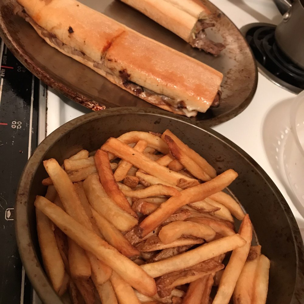 Jo Jo Pizza - Cheese Steak with L,T,O, & Mayo worth every dollar$$ plus a side of fries. - Italian Near Me - Pleasantville, New Jersey
