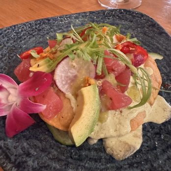 Pacific Coast Fish - Ahi Tostada - Seafood Near Me - Seal Beach, California Pacific Coast Fish - Ahi Tostada - Seafood Near Me - Seal Beach, California