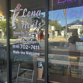 Lena Nails - Front window - Nail Salons Near Me - San Diego, California Lena Nails - Front window - Nail Salons Near Me - San Diego, California