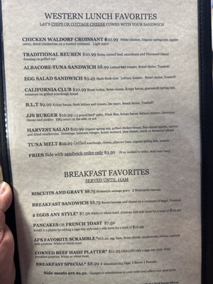 Menu photo 2 JJ's Bistro Sun City, AZ