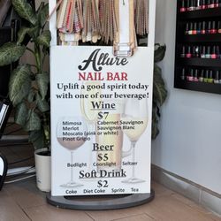Allure Nail Bar - Serving wine and beer!