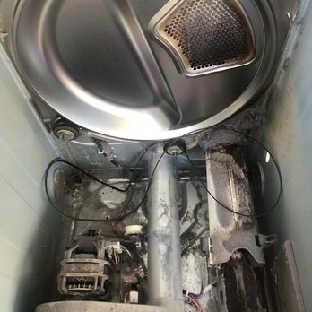 High Efficiency Appliance Outlet - Dirty dryer interior with worn parts - Appliances & Repair Near Me - Pomona, California High Efficiency Appliance Outlet - Dirty dryer interior with worn parts - Appliances & Repair Near Me - Pomona, California