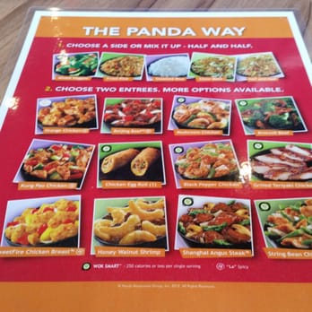 Panda Express - Simplified laminated menu - Fast Food Near Me - Hoover, Alabama Panda Express - Simplified laminated menu - Fast Food Near Me - Hoover, Alabama