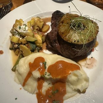 The Cork Tucson - Baseball teriyaki. Mashed potato's were bland and calabacitas - Steakhouses Near Me - Tucson, Arizona