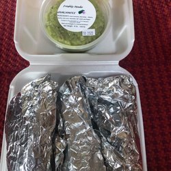 Windmill Park Farmers Market - Chicken, beef and pepper jack tamales with a container of guacamole...