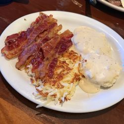 Harvest Moon Cafe - Side of hash-browns and bacon