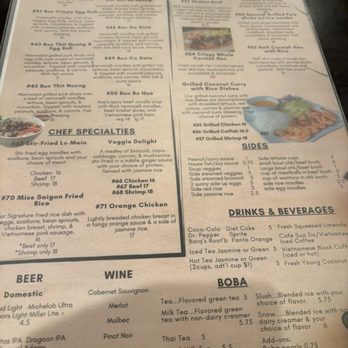 Miss Saigon - Menu - Vietnamese Near Me - Tucson, Arizona