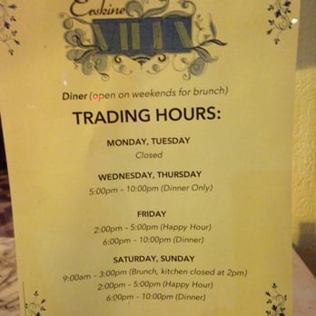Erskine Villa - Opening hours - Restaurants Near Me - Sydney, NSW