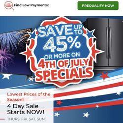 Conn's HomePlus - Very plain photo of 4th of July specials that should have been good until today!