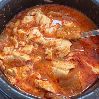 Cheon Ha K-Tofu & Dimsum - Tofu soup with kimchi and beef, hold the beef. - Dim Sum Near Me - Diamond Bar, California Cheon Ha K-Tofu & Dimsum - Tofu soup with kimchi and beef, hold the beef. - Dim Sum Near Me - Diamond Bar, California