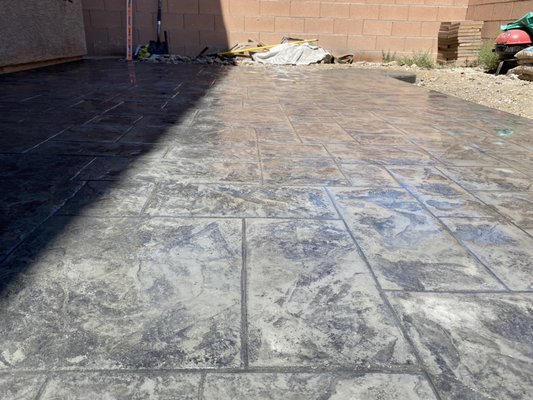 Stamped Concrete - We specialize in all concrete: Sidewalks, driveways, staining, sealing, stamped colored concrete,
spray decks on pools/patios,exposed aggregate concrete, Removal of concrete and pour back, and
RV entry’s. Give us a call for your free estimate! Hablamos español* Stamped Concrete - We specialize in all concrete: Sidewalks, driveways, staining, sealing, stamped colored concrete,
spray decks on pools/patios,exposed aggregate concrete, Removal of concrete and pour back, and
RV entry’s. Give us a call for your free estimate! Hablamos español*