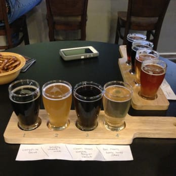 California Craft Beer - Beer flights for $6.50! And they write the names of the beers for you - Beer Bar Near Me - Fremont, California