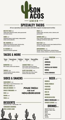Menu photo 3 Son Tacos Montclair, CA Menu photo 3 Son Tacos Montclair, CA