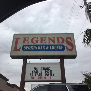 Legends Sports Bar - Street Sign is big and always shows the events that are upcoming. - Sports Bars Near Me - Houston, Texas