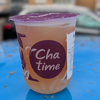 Chatime - Regular peachy mango tea (no sugar and less ice) with coconut jelly. Free birthday drink, but shelled out for coconut jelly. - Bubble Tea Near Me - Toronto, Ontario Chatime - Regular peachy mango tea (no sugar and less ice) with coconut jelly. Free birthday drink, but shelled out for coconut jelly. - Bubble Tea Near Me - Toronto, Ontario