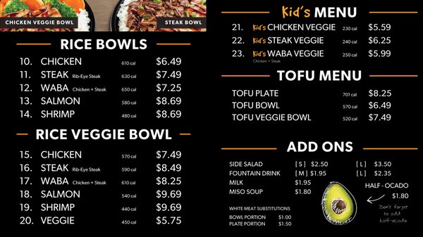 Menu photo 2 WaBa Grill Van Nuys, CA Menu photo 2 WaBa Grill Van Nuys, CA