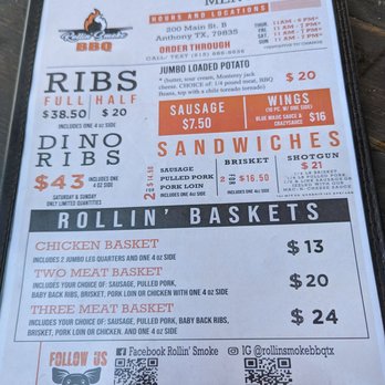 Rollin' Smoke BBQ - Barbeque Near Me - Anthony, Texas Rollin' Smoke BBQ - Barbeque Near Me - Anthony, Texas