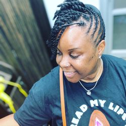 Sirrap Natural Hair - Flat twist updo