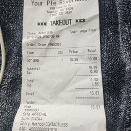 My receipt