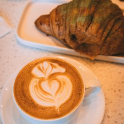 Evana Pâtisserie & Café - Latte and Matcha Croissant