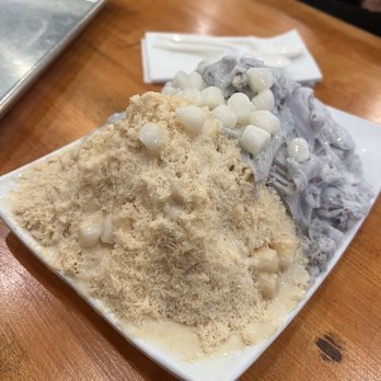 Dzert - Peanut butter and taro with regular mochi and condensed milk - Coffee & Tea Near Me - Buena Park, California Dzert - Peanut butter and taro with regular mochi and condensed milk - Coffee & Tea Near Me - Buena Park, California