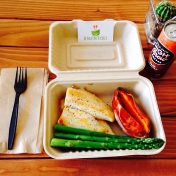 B Nutritious - My swai fish, yams, and asparagus!! - Asian Fusion Near Me - El Monte, California