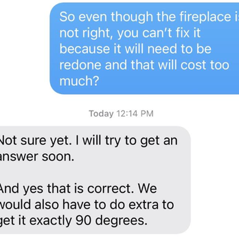Footprints Floors Richmond - a text message sent by a customer - Flooring Near Me