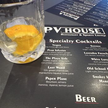 P.V. House - Cocktails Menu - Sports Bars Near Me - Playa Vista, California P.V. House - Cocktails Menu - Sports Bars Near Me - Playa Vista, California