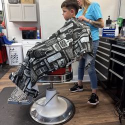 Master Barbershop - My son getting a haircut.